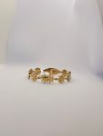 Floral Charm Anti-Tarnish Gold Bracelet