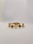 Gold-Tone Clover Anti-Tarnish Gold Bracelet