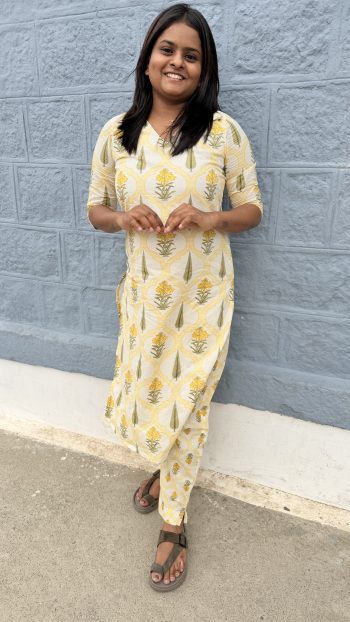 Sunlit Bloom Pure Jaipur Cotton Co-ord Set