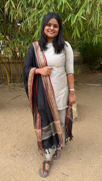 Soft Linen Straight Kurta Set with Handloom Cotton Dupatta