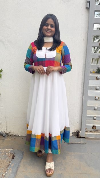 Madras Checks Georgette Anarkali